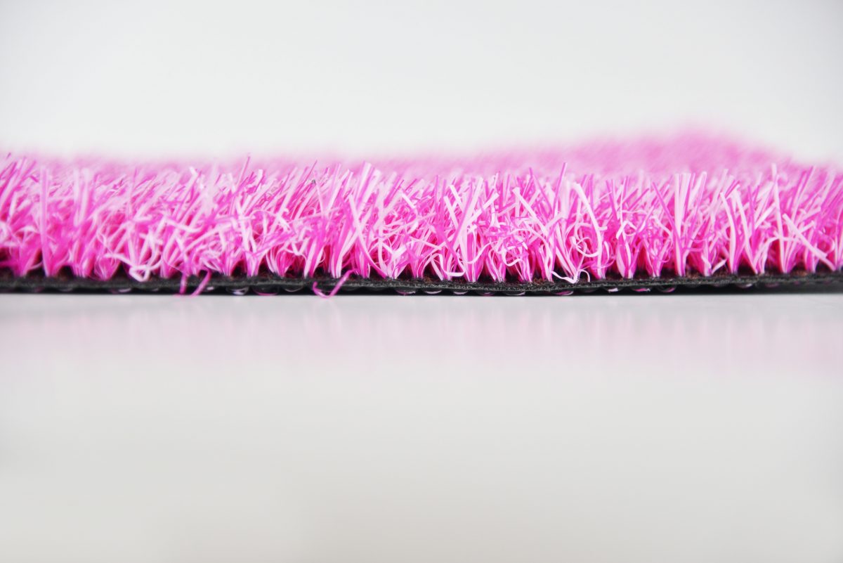 Gekleurd kunstgras Trendy roze zijkant