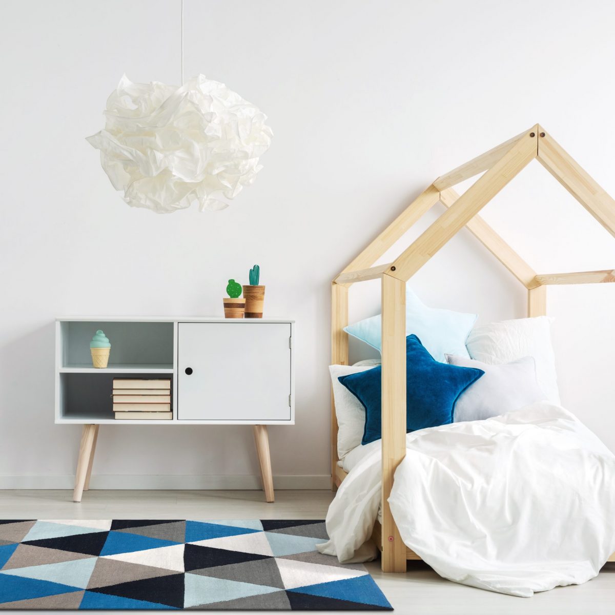 Luxe kleed kinderkamer blauw