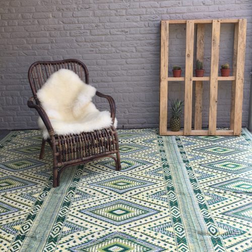 Buitenkleed Diamond groen 500x500 - Buitenkleed