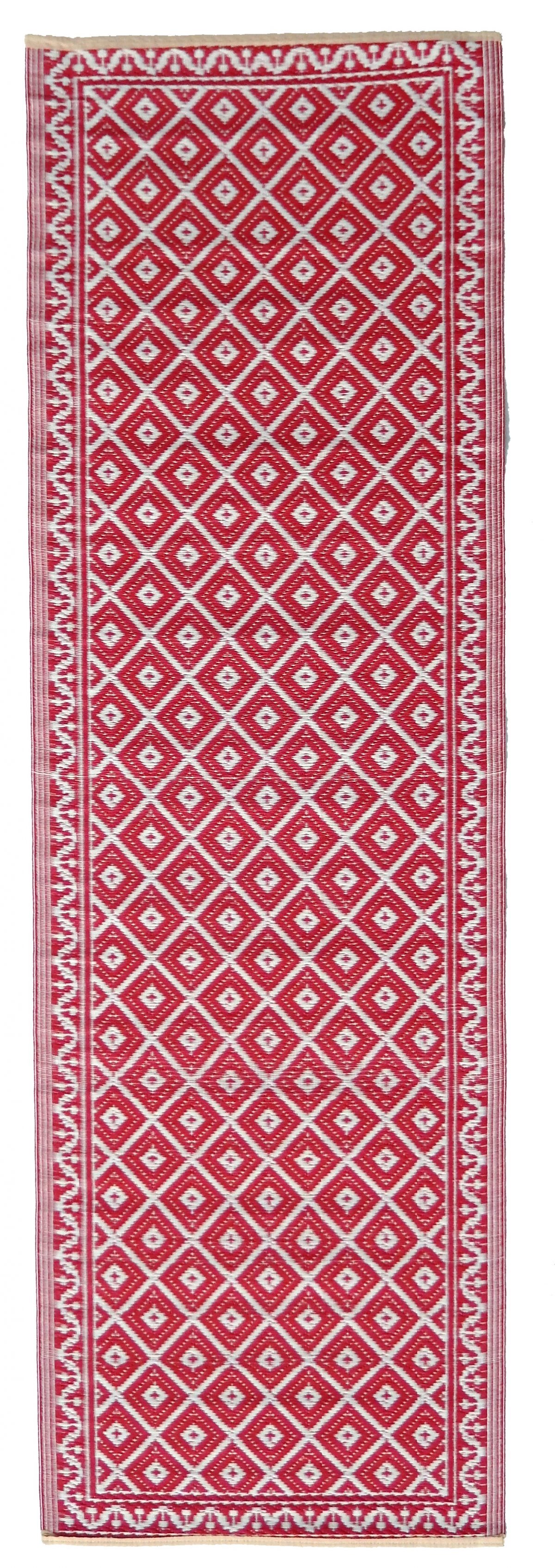 Buitenkleed kunststof loper oosters rood