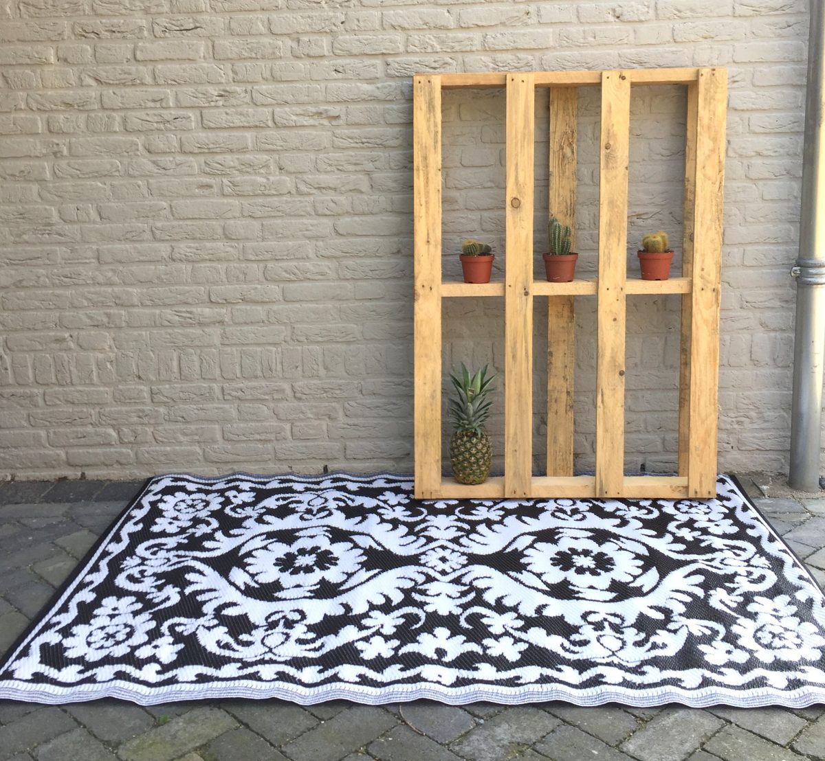 Buitenkleed kunststof oosters zwart sfeer