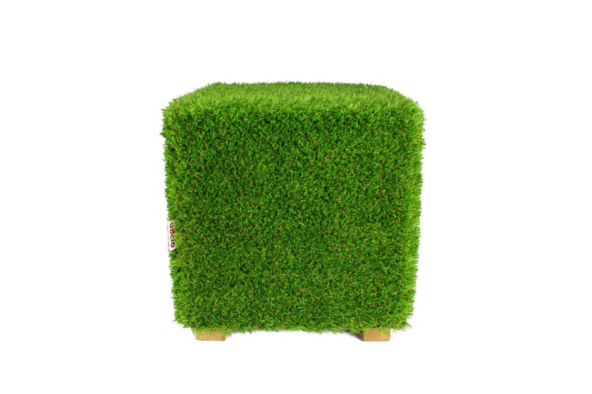 Kunstgras poef natuurgetrouw