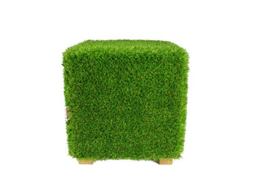 Kunstgras poef natuurgetrouw