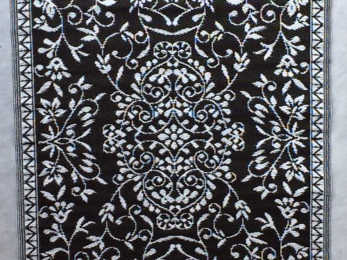 Buitenkleed kunststof India zwart