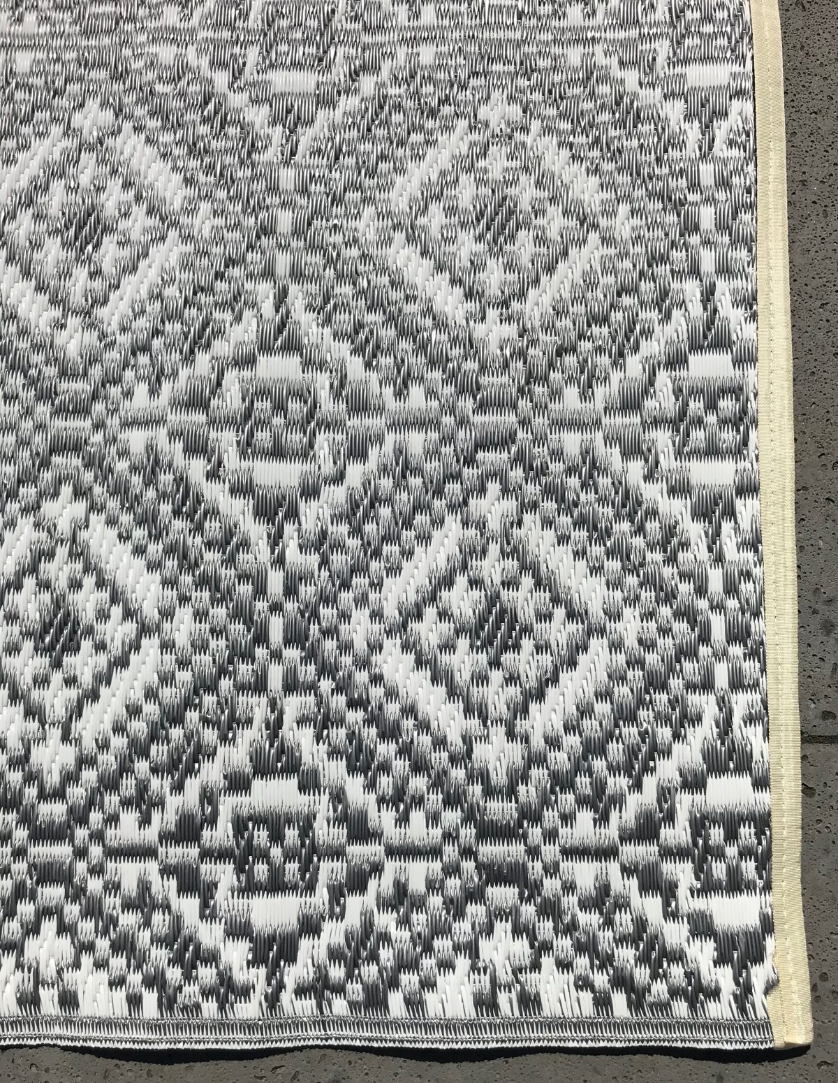 Buitenkleed kunststof loper oosters 2 zilver detail