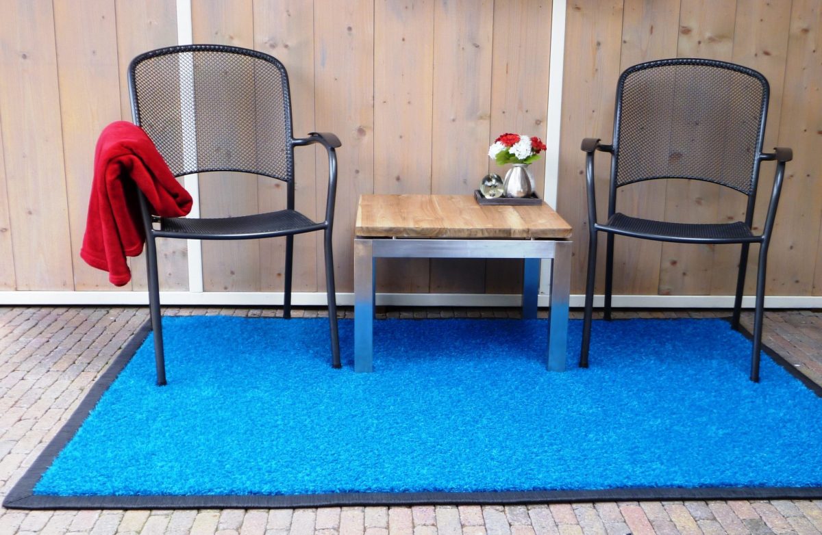 Grastapijt turquoise sfeer