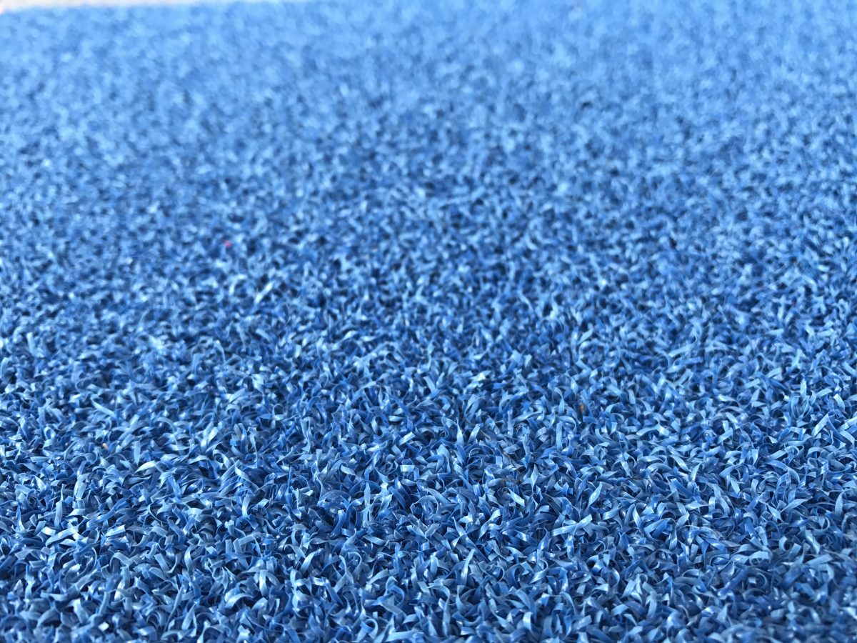 buitentapijt type custom blauw detail